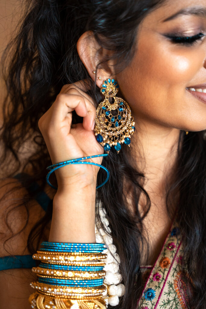 Girl with really good looking earrings.